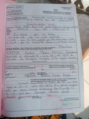 Terrain titré 375m2  titré  à leboudi  tel:695027221 - Image 2